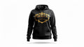 Black hoodie with gold 'Grayce Grind' design on a white background